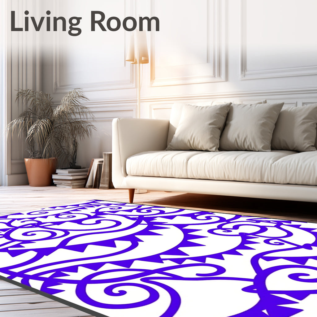 Vibrant Purple Bunting Swirl Rug