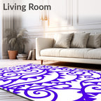 Vibrant Purple Bunting Swirl Rug