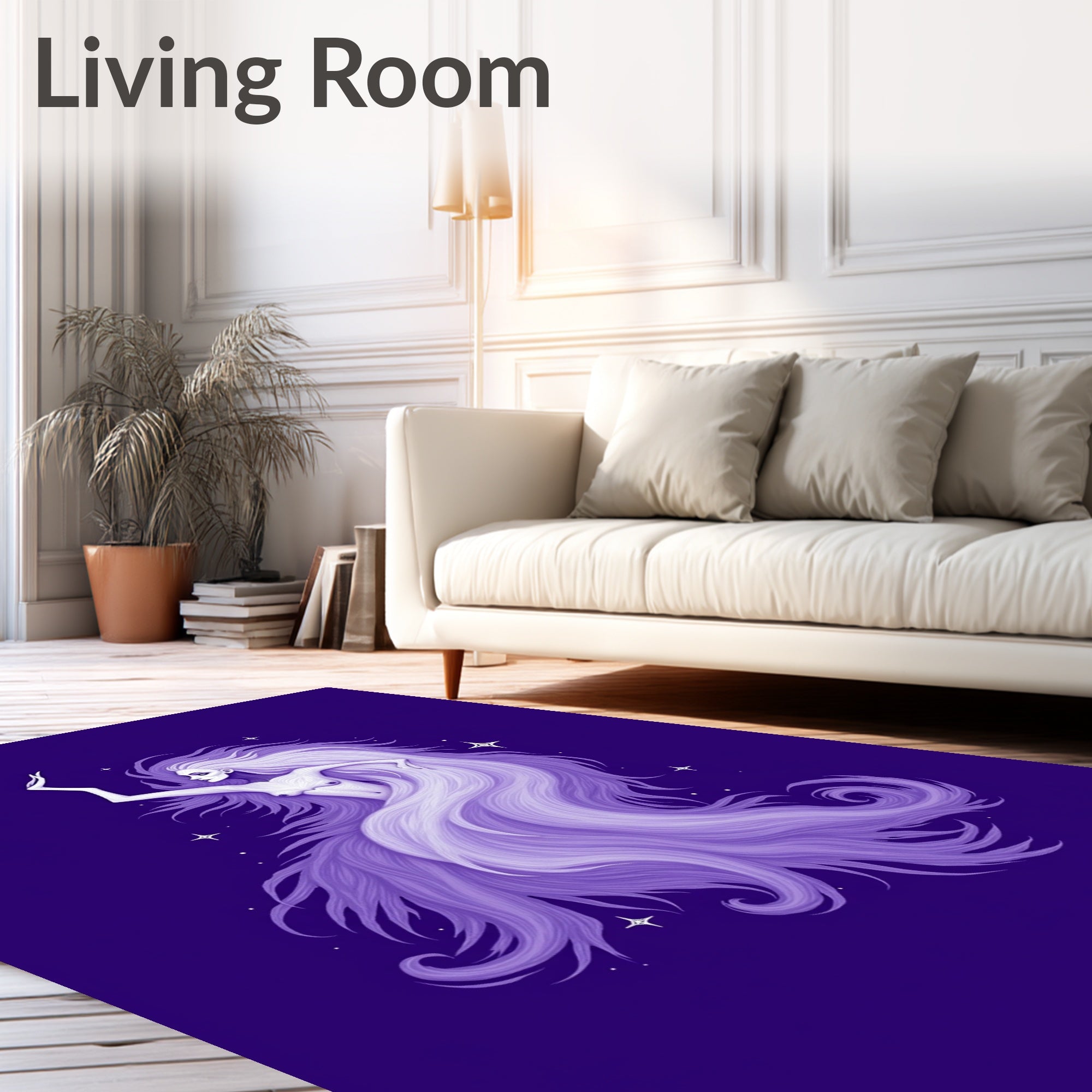 Purple Galactic Dancer Starry Rug
