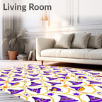 Purple Trick Treat Witch Hat Whimsical Rug
