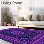 Vivid Amethyst Mandala Medallion Rug