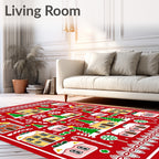 Christmas Village Candy Cane Forest Red Rug