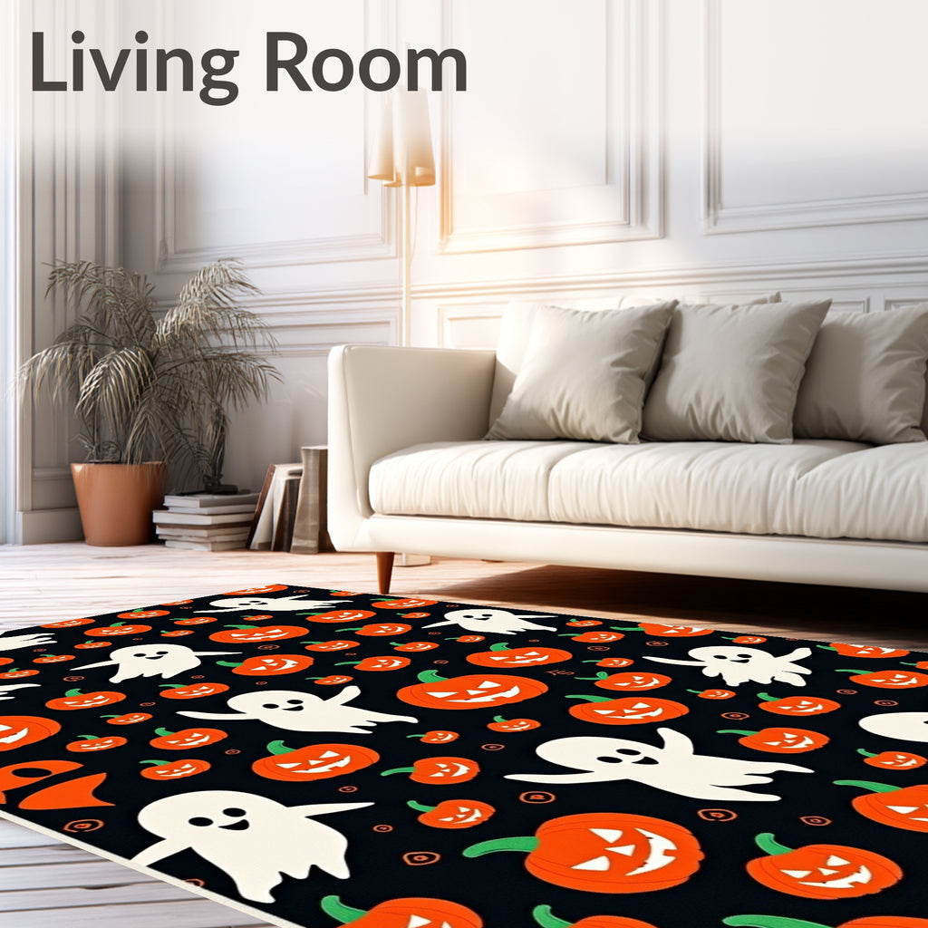 Spooky Ghosts And Jack O Lanterns Rug
