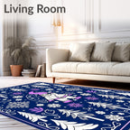Festive Santa Claus Winter Forest Rug
