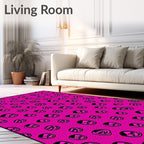 Bold Pink Skulls All Over Rug
