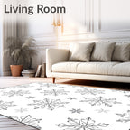 Monochromatic Snowflake Winter Wonder Rug