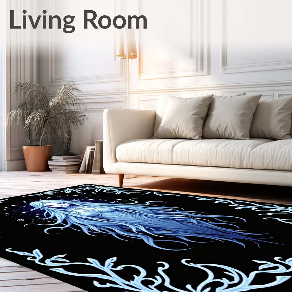 Ethereal Ice Queen Celestial Frame Rug
