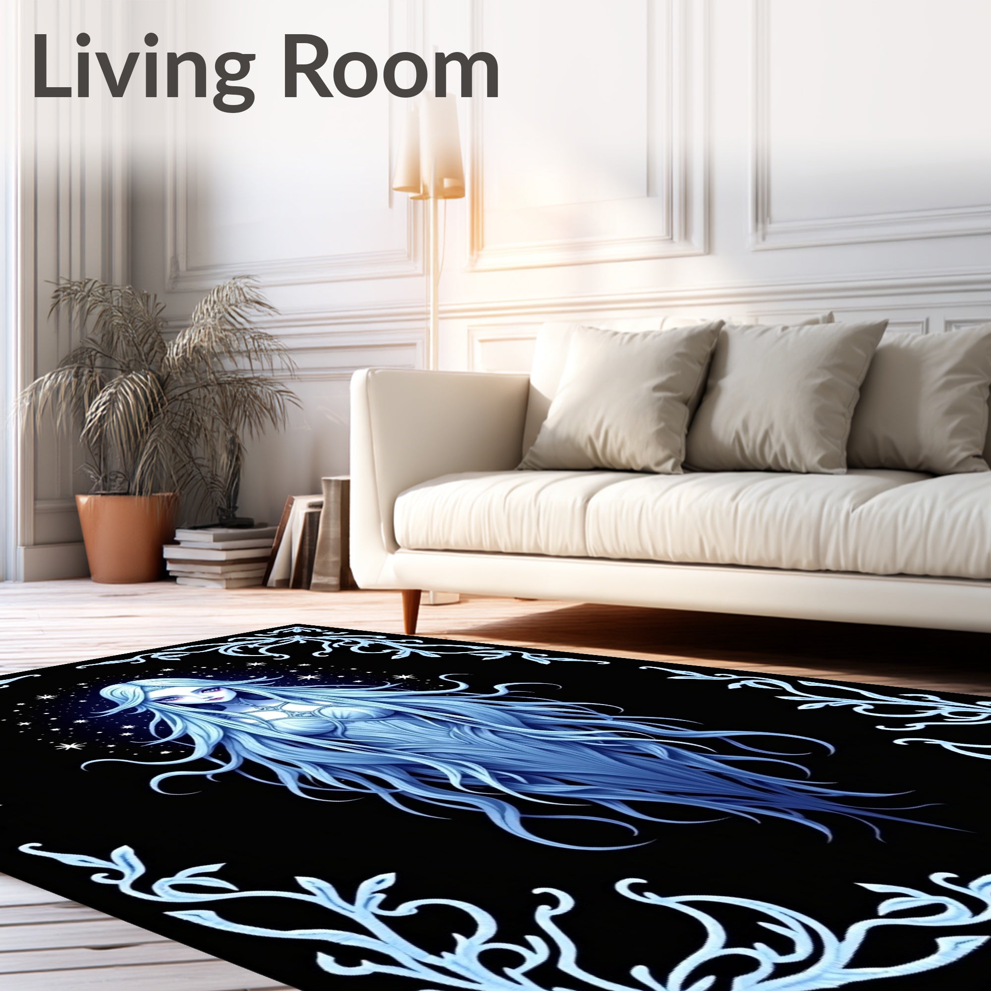 Ethereal Ice Queen Celestial Frame Rug