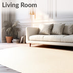 Cream Subtle Organic Swirls Rug