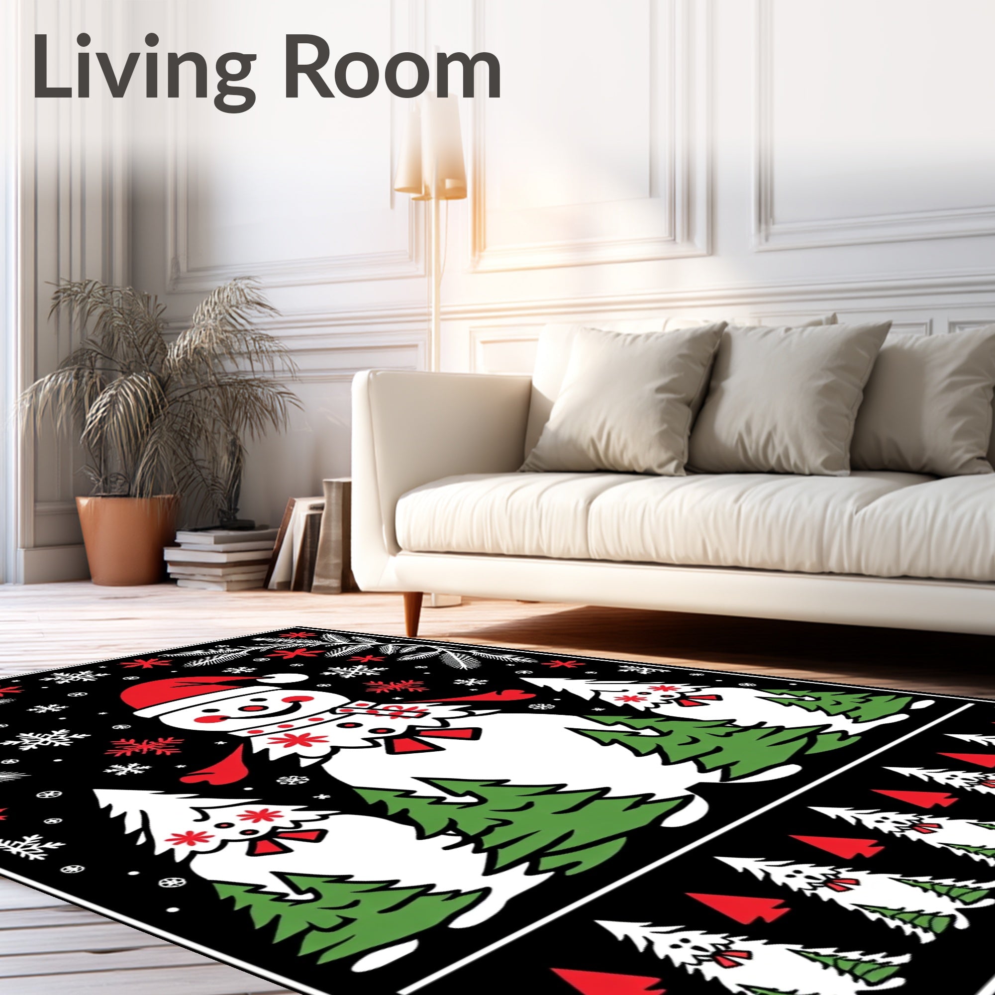 Charming Snowman Forest Wonderland Rug
