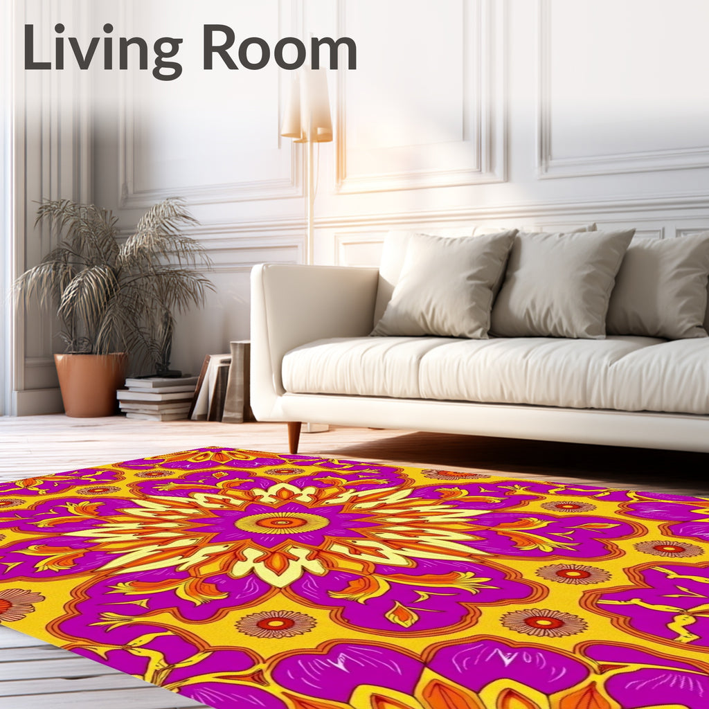 Radiant Fuchsia Sunburst Bloom Rug