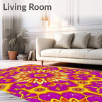 Radiant Fuchsia Sunburst Bloom Rug