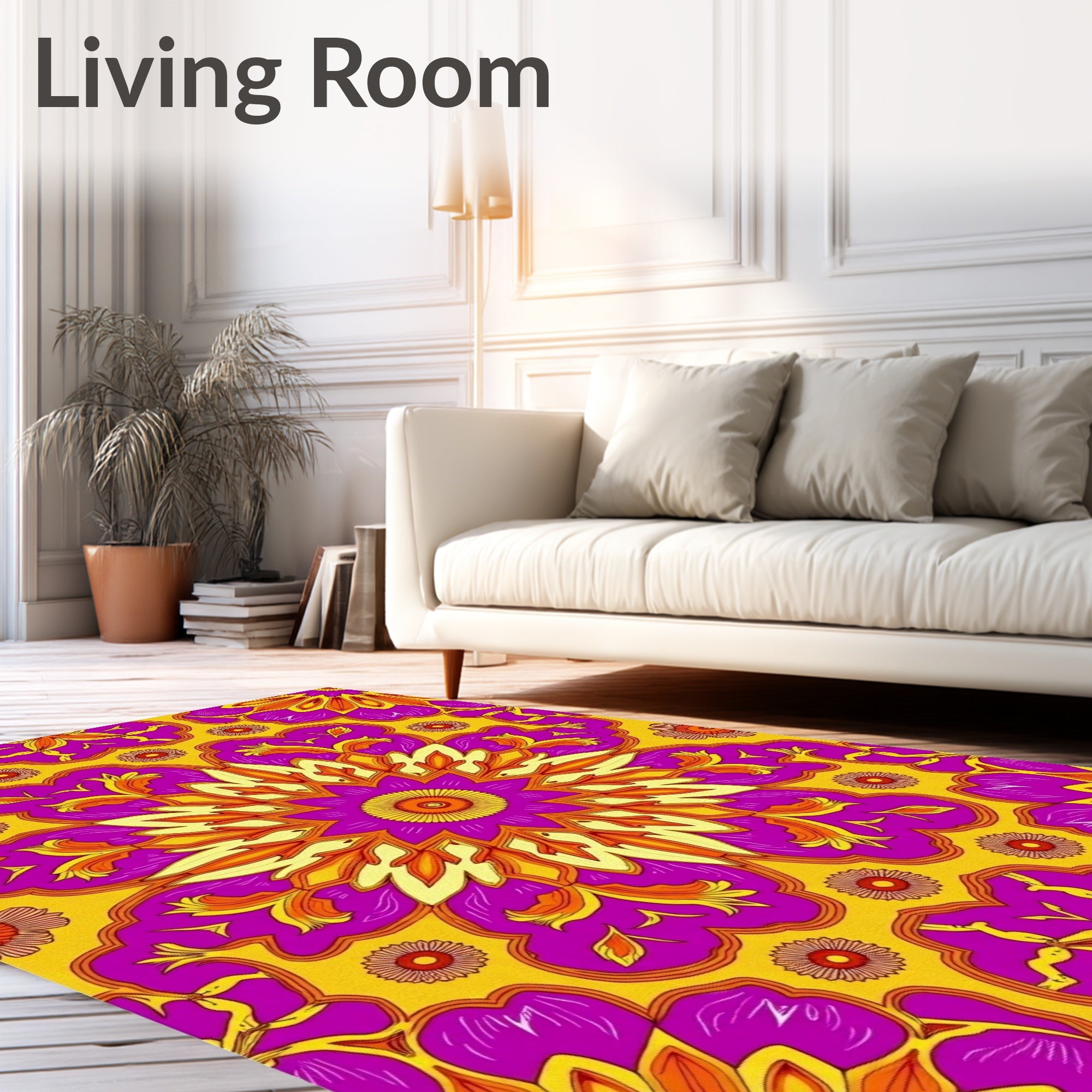 Radiant Fuchsia Sunburst Bloom Rug