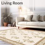 Antique Beige Floral Boteh Rug
