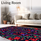 Rich Floral Vines Medallion Rug