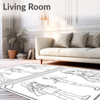 Anime Girl Character Pose Reference Art Rug