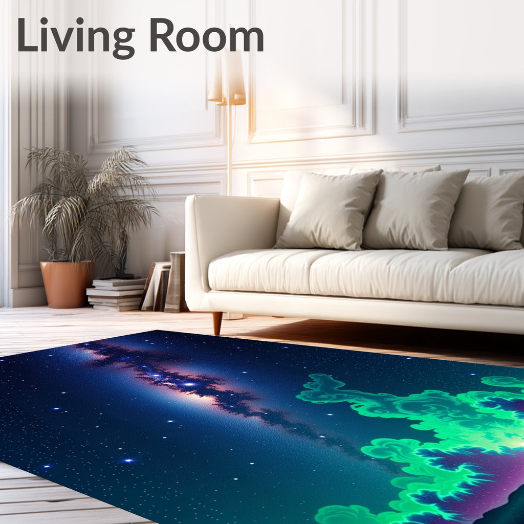 Cosmic Deep Space Nebula Clouds Rug