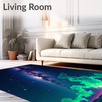 Cosmic Deep Space Nebula Clouds Rug