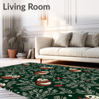 Whimsical Sloth Woodland Meadow Rug
