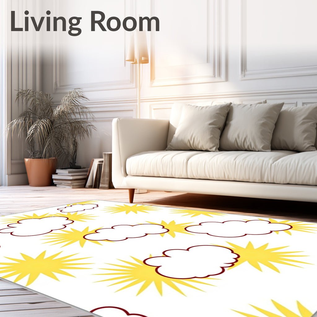 Sunny Sky White Cloudburst Rug