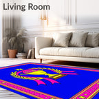 Golden Trophy Laurel Ribbon Border Rug