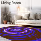 Deep Blue Amethyst Swirl Rug