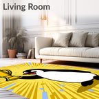 Joyful Penguin Trophy Celebration Rug