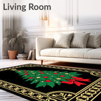 Vintage Red Bow Christmas Tree Rug