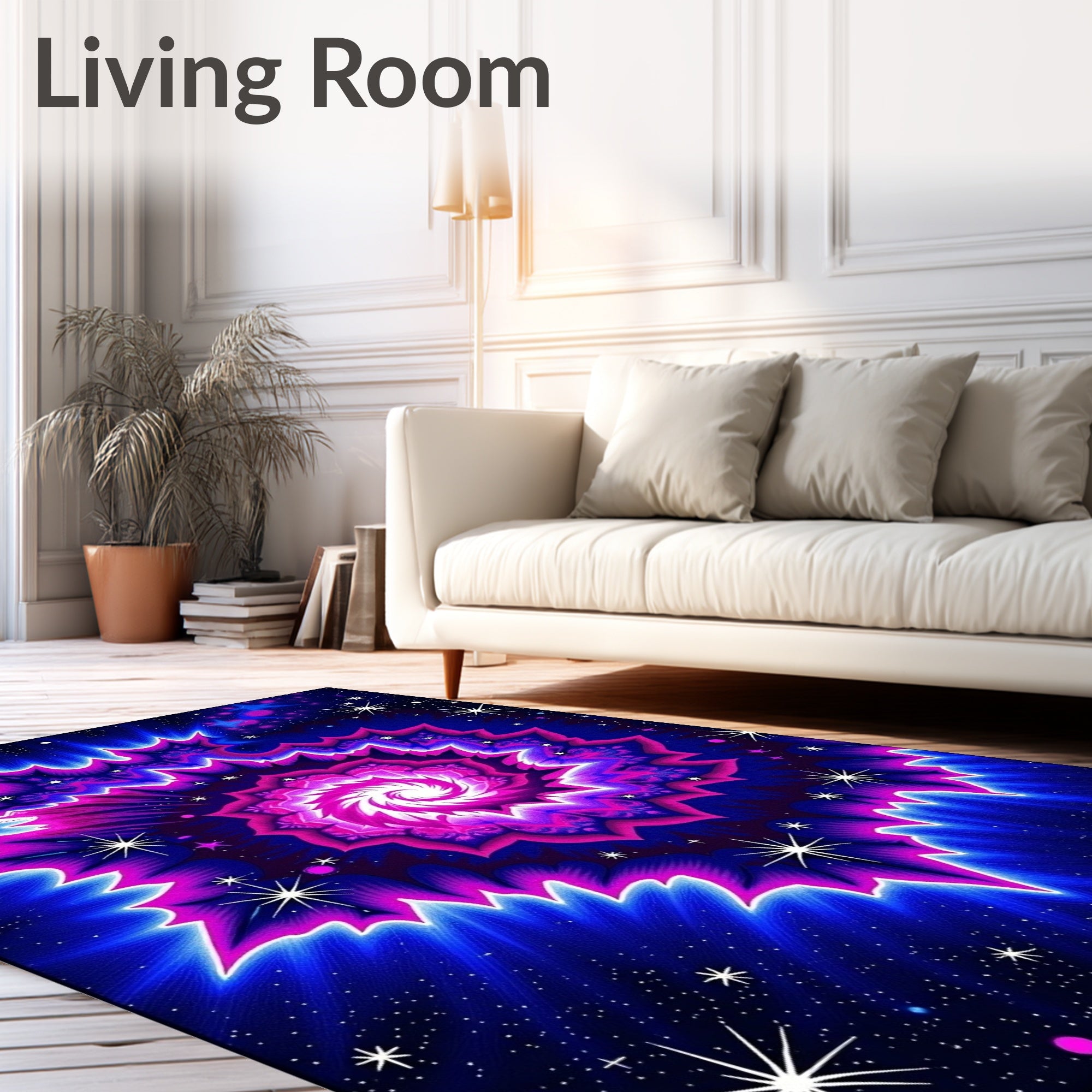 Cosmic Radial Bloom Starburst Rug