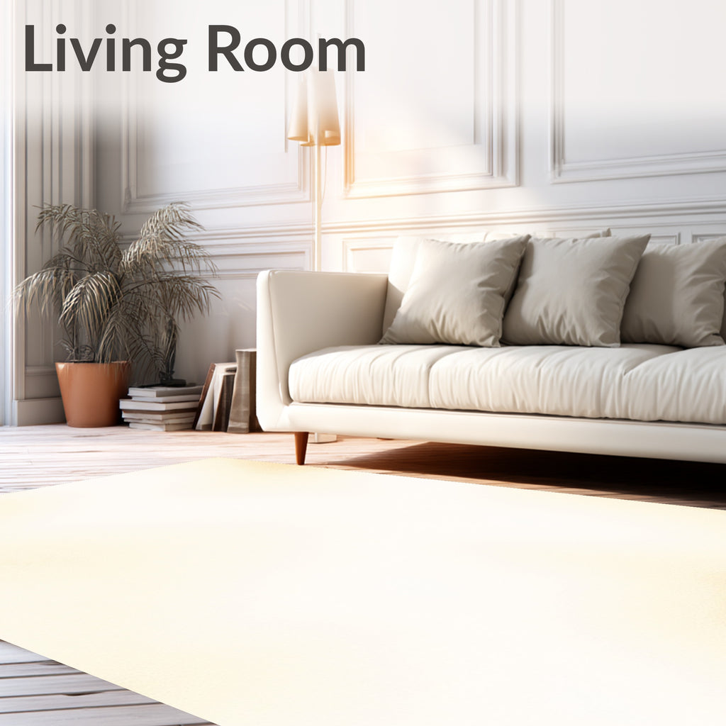 Creamy Pale Gold Textured Abstract Rug