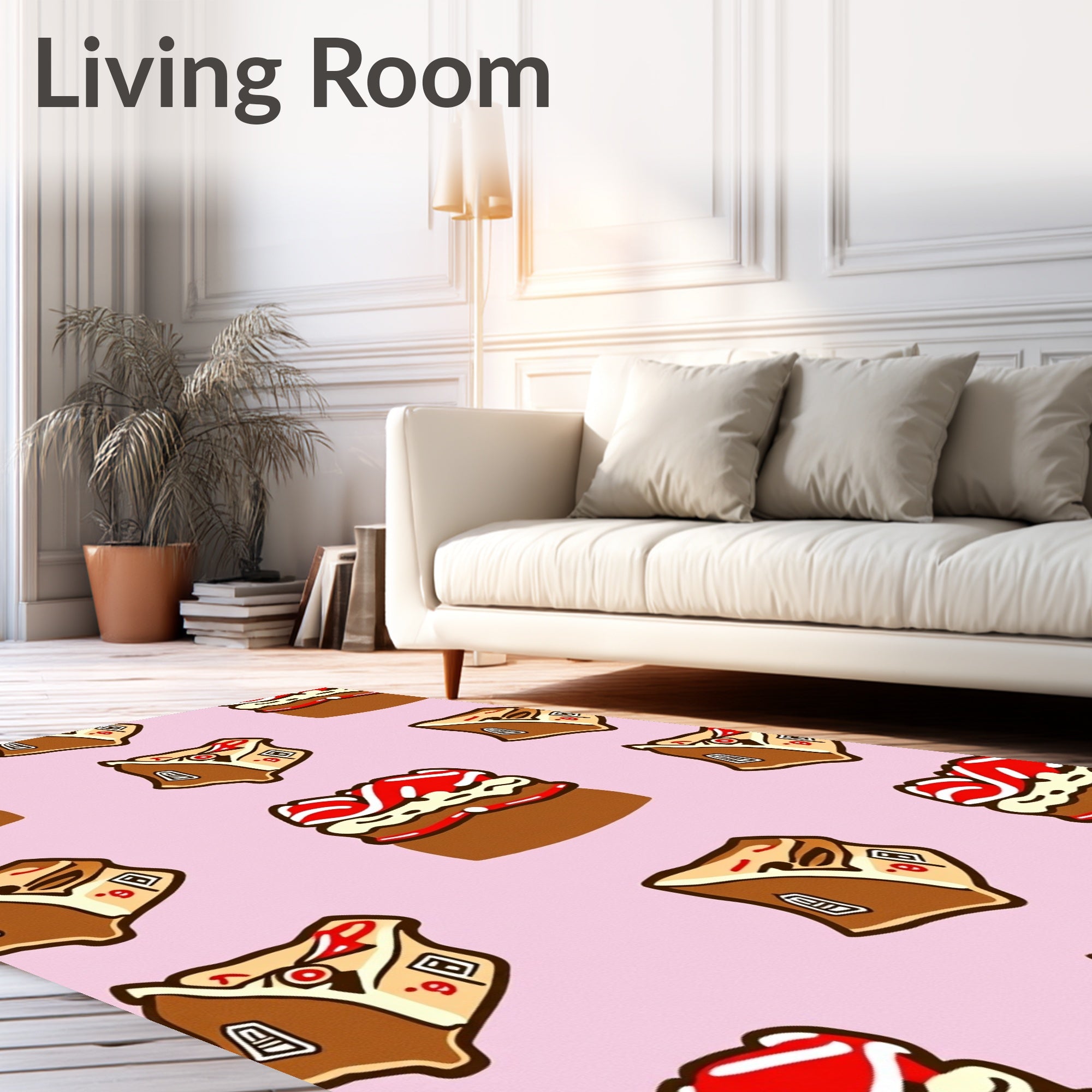Pink Cake Layers Treat All Over Rug