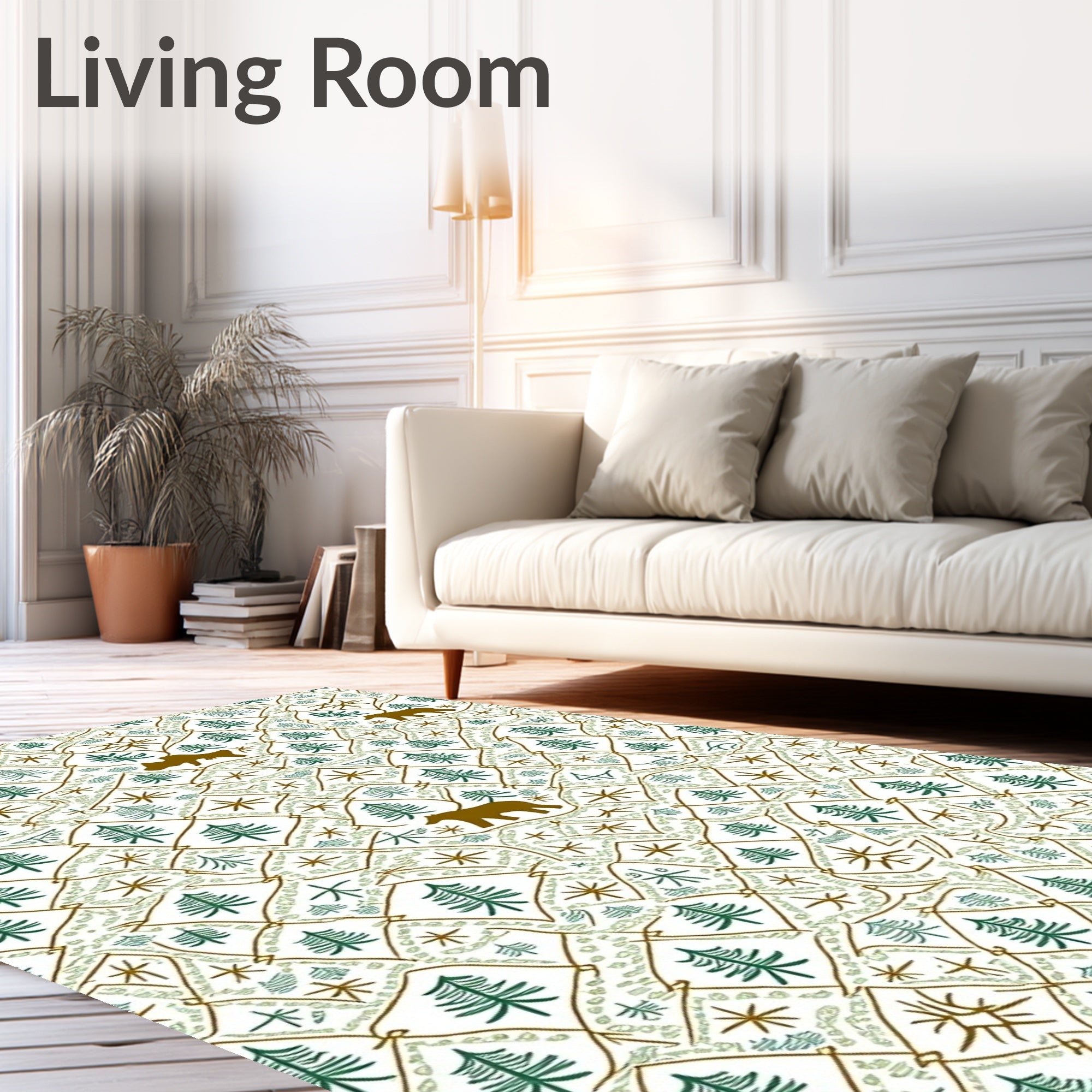 Woodland Animals Forest Trees Collection Rug