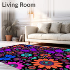Vibrant Butterfly Floral Medley Rug