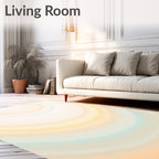 Soft Sunrise Concentric Arc Rug