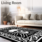 Gothic Skull Sunburst Frame Rug