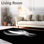Mysterious White Figure Aura Rug