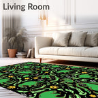 Green Dinosaur Jungle Garden Rug