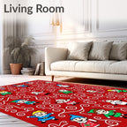 Merry Elves with Candy Cane Swirls Rug