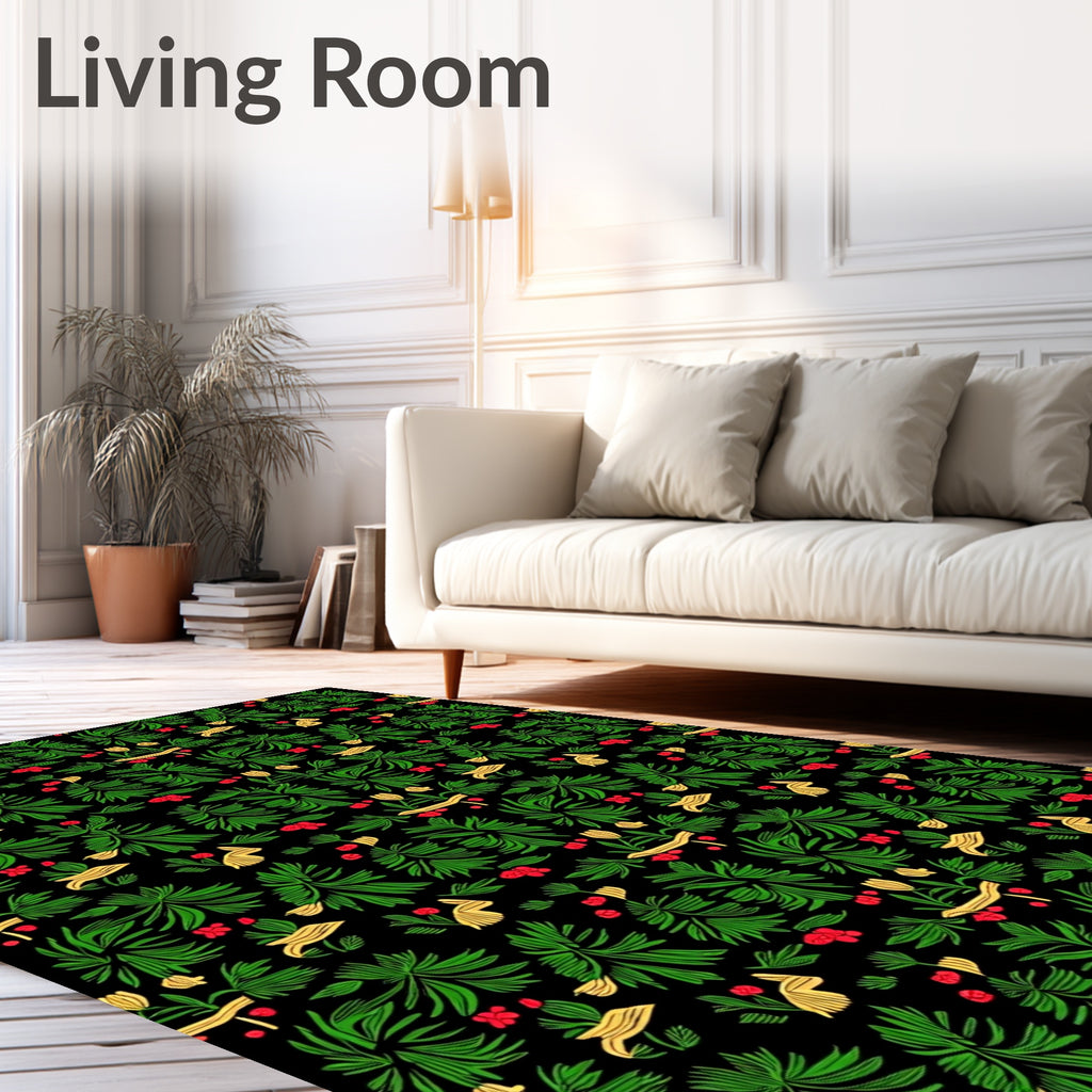 Verdant Forest Berry Blossom Rug
