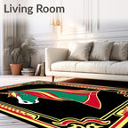 Emerald Green Unicorn Regal Frame Rug