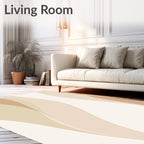 Earthy Tone Abstract Wave Rug