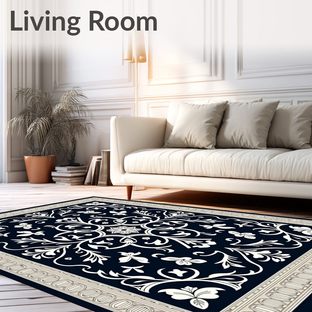 Classic Ivory Floral Arrangement Rug