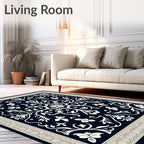 Classic Ivory Floral Arrangement Rug
