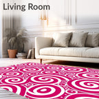 Vibrant Pink Swirl Medley Rug