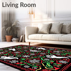 Festive Ghosts and Snowflakes Jolly Rug