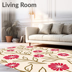 Red Daisy Botanical Garden Rug