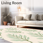Pale Green Branch Repeat Rug