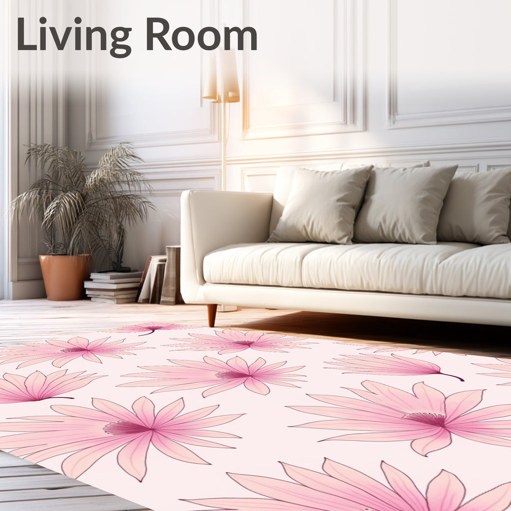 Pale Pink Blossom Array Rug