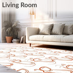 Rusty Red Whimsical Snail Trail Rug