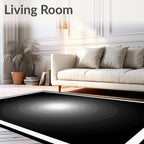 Monochromatic Gradient Radial Burst Rug